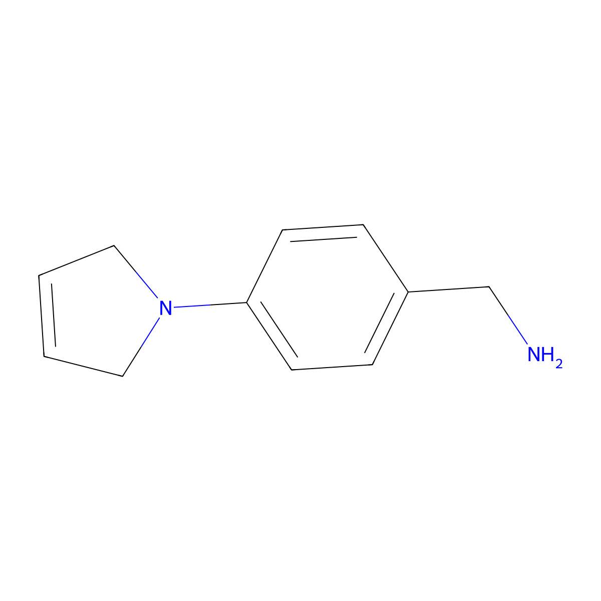 [4-(2,5-dihydro-1H-pyrrol-1-yl)phenyl]methanamine molecular structure, CAS 1333837-59-4