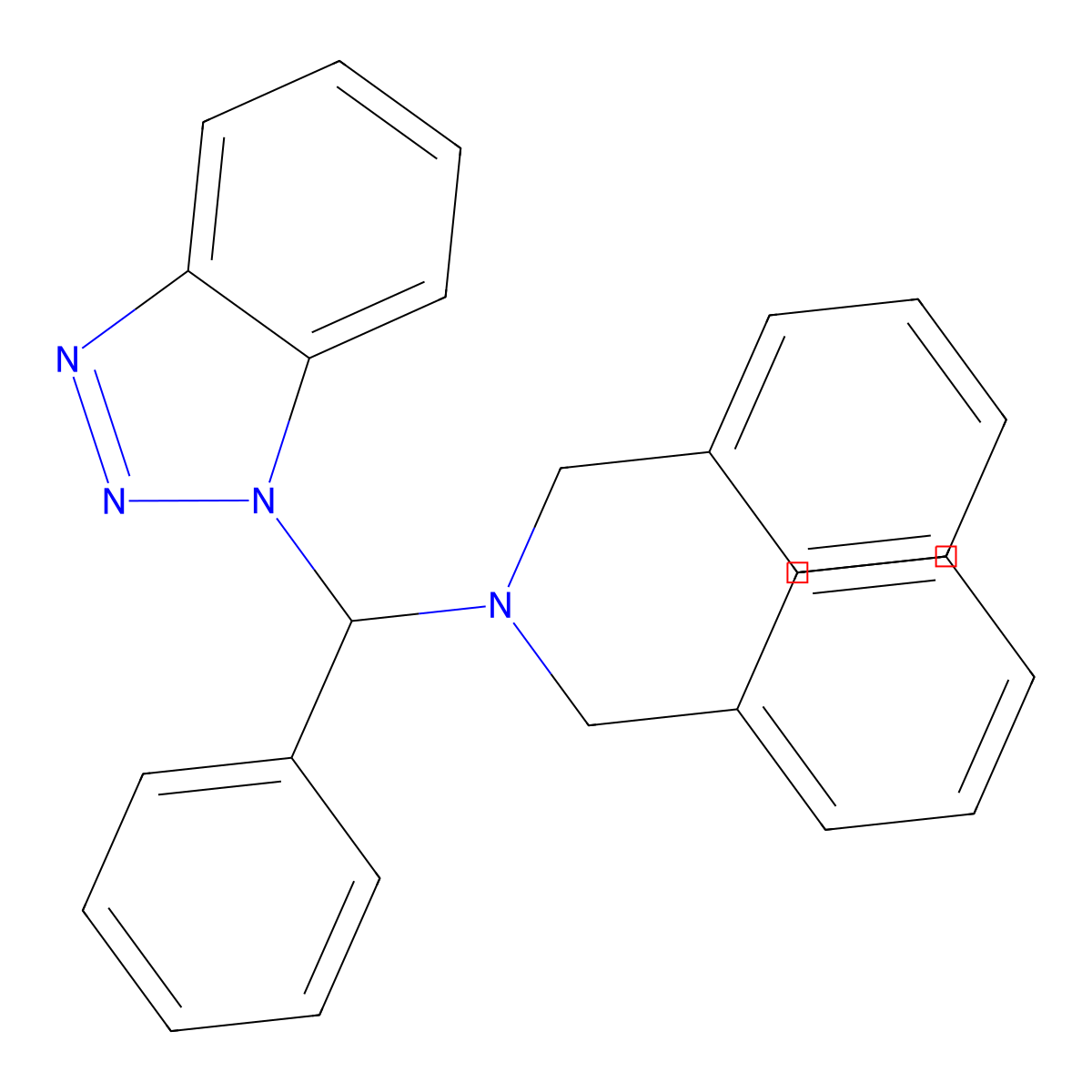 [1H-1,2,3-Benzotriazol-1-yl(phenyl)methyl]dibenzylamine molecular structure, CAS 133384-09-5