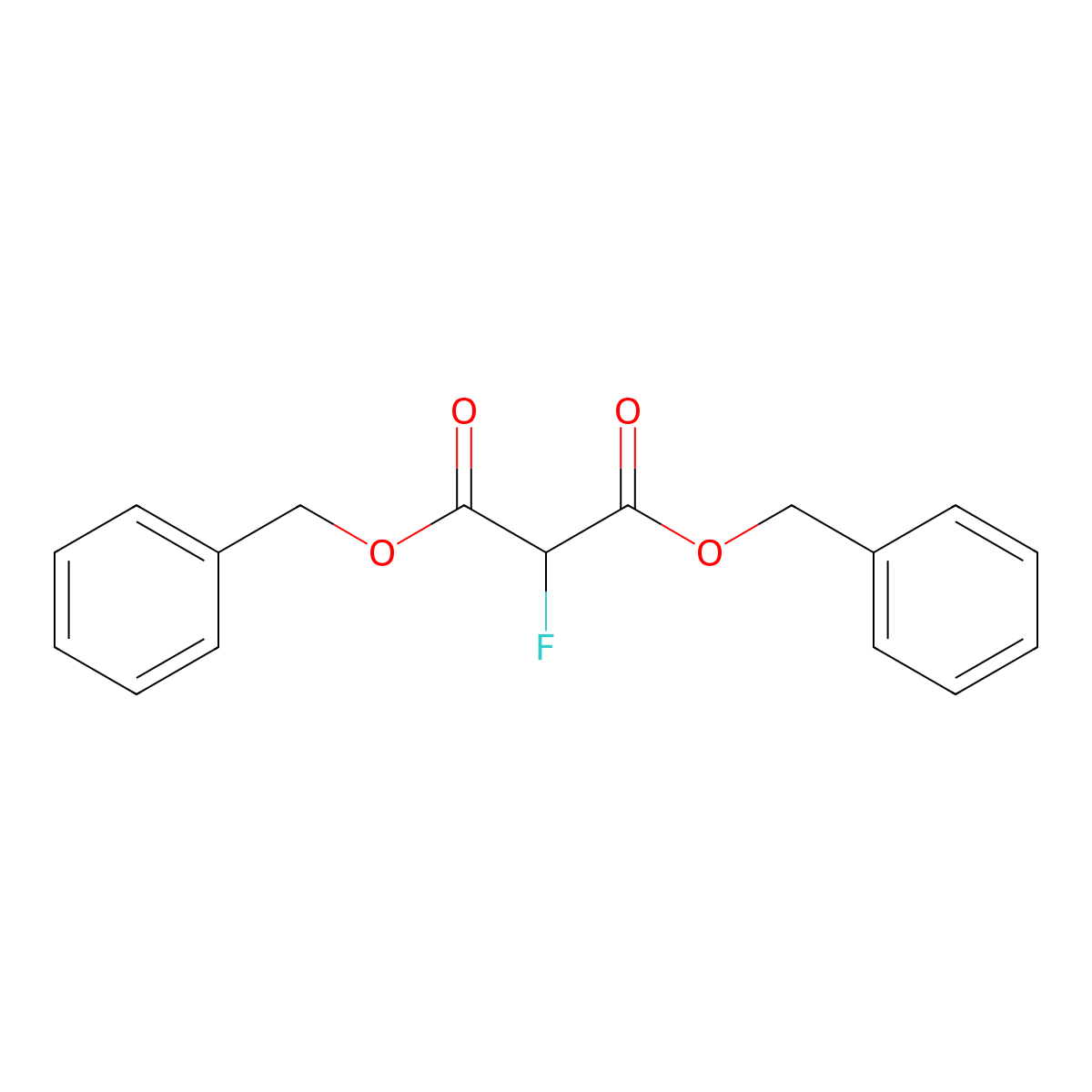 Dibenzyl 2-fluoromalonate molecular structure, CAS 133384-81-3