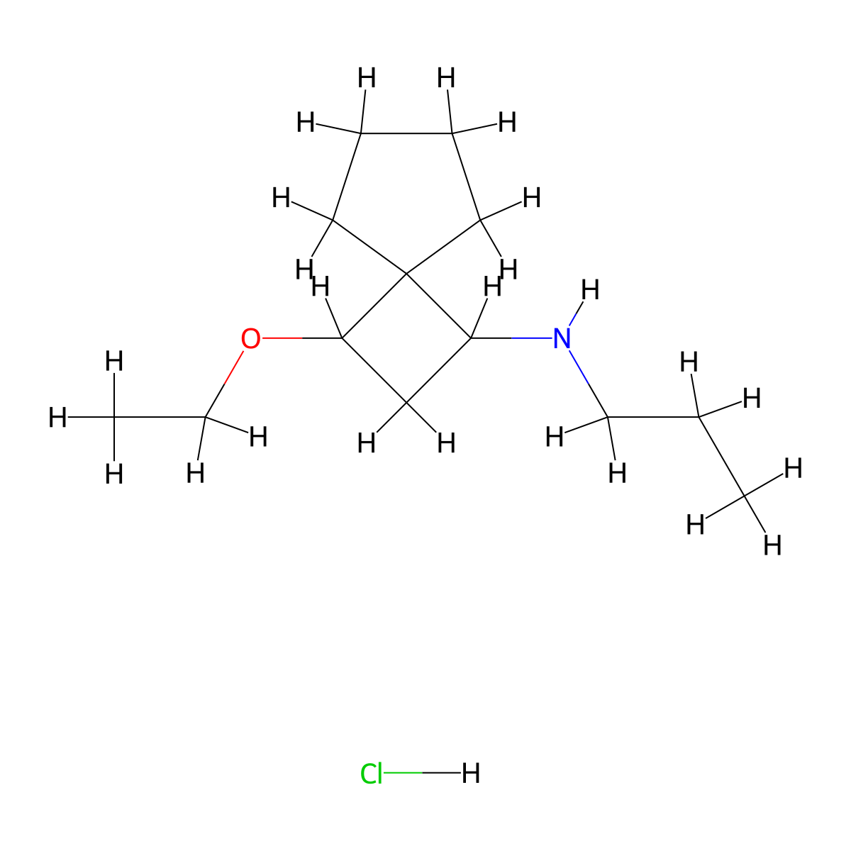 3-ethoxy-N-propylspiro[3.4]octan-1-amine hydrochloride molecular structure, CAS 1333847-63-4