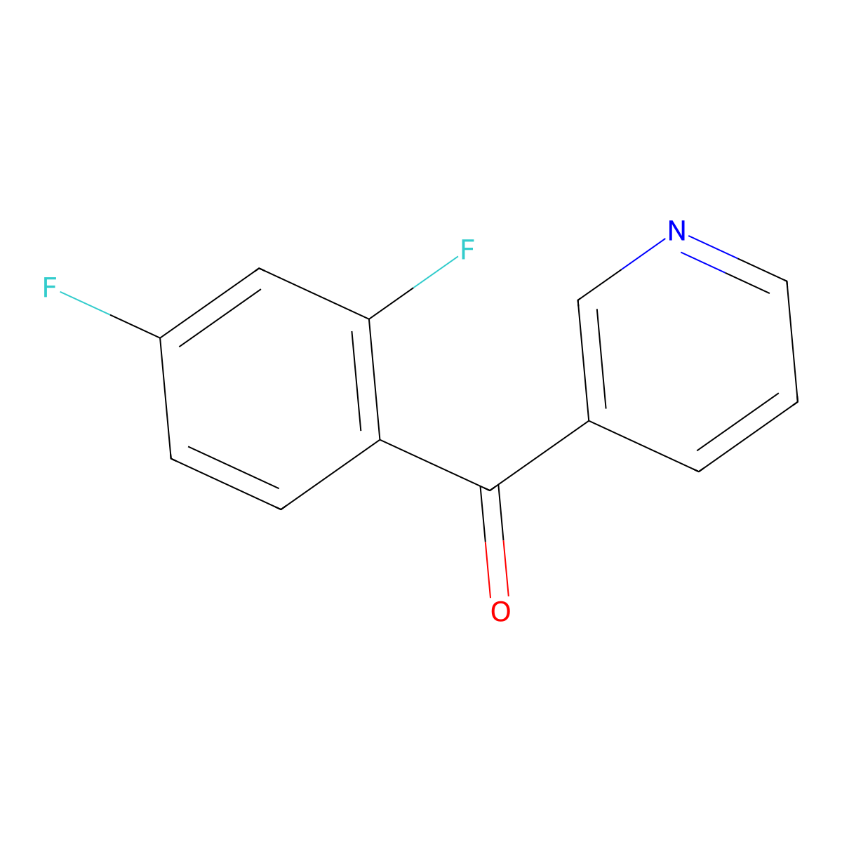 (2,4-Difluorophenyl)(pyridin-3-yl)methanone molecular structure, CAS 133385-30-5