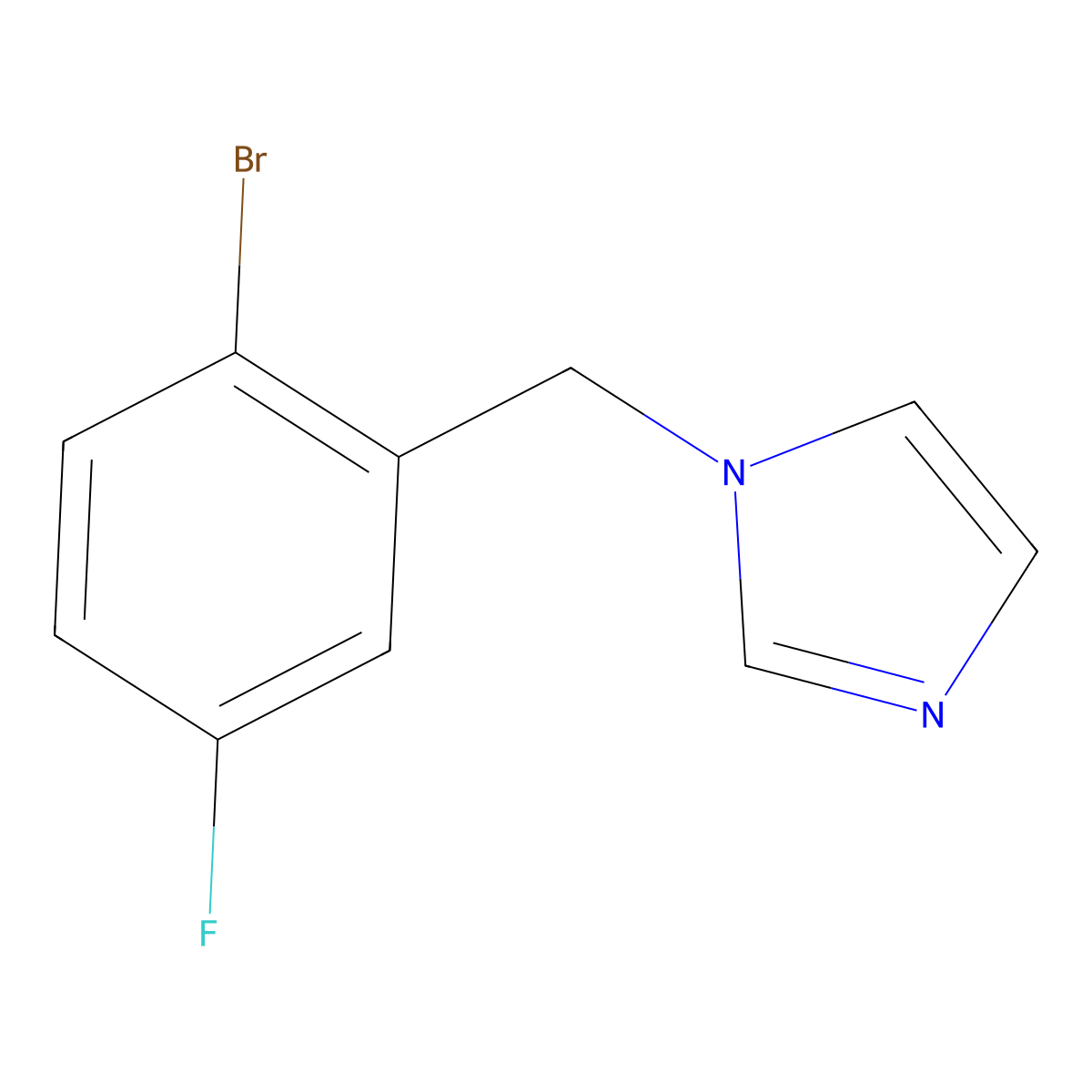 1-(2-Bromo-5-fluorobenzyl)imidazole molecular structure, CAS 1333851-81-2