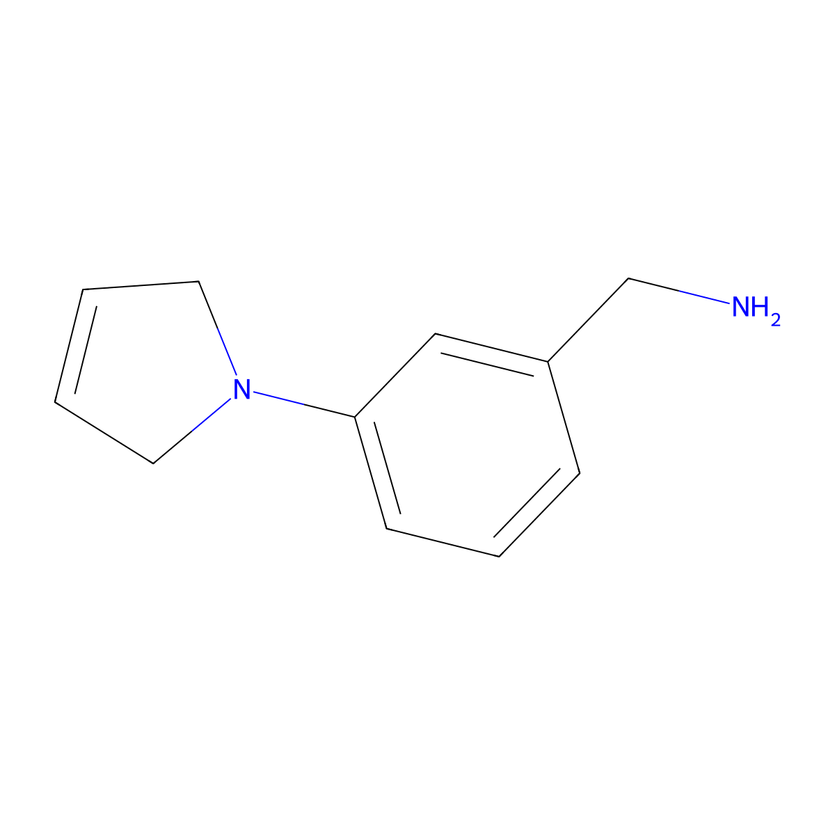 [3-(2,5-dihydro-1H-pyrrol-1-yl)phenyl]methanamine molecular structure, CAS 1333867-40-5