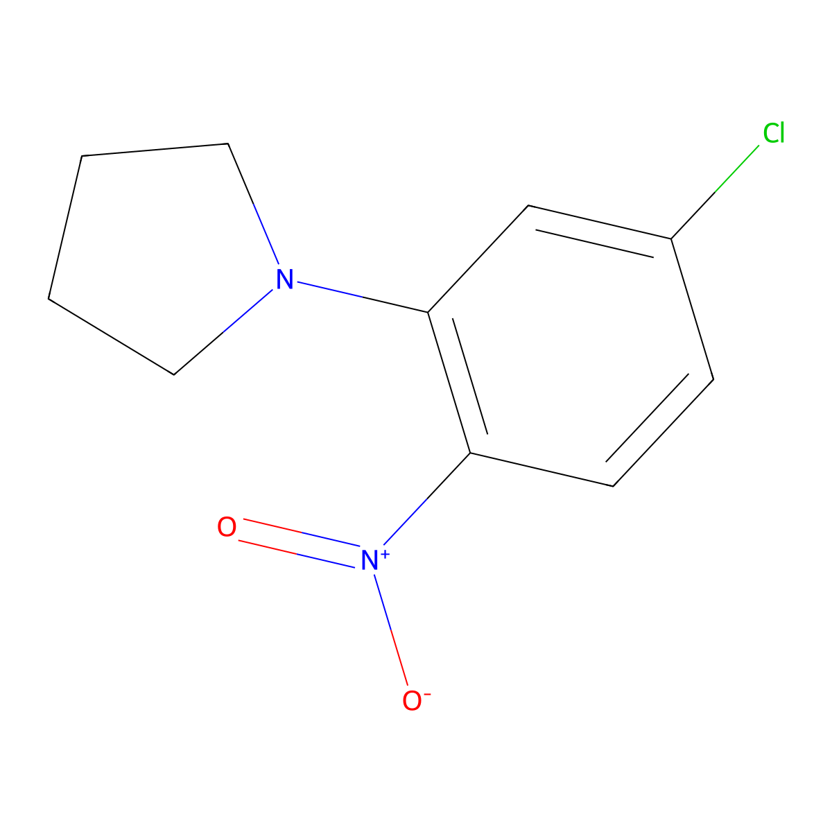 1-(5-Chloro-2-nitrophenyl)pyrrolidine molecular structure, CAS 133387-30-1