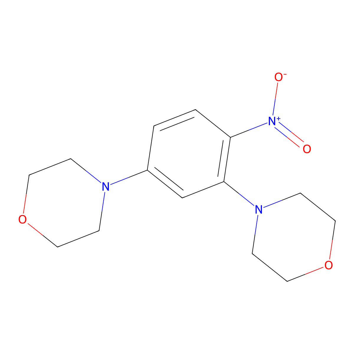 2,4-Dimorpholinonitrobenzene molecular structure, CAS 133387-34-5