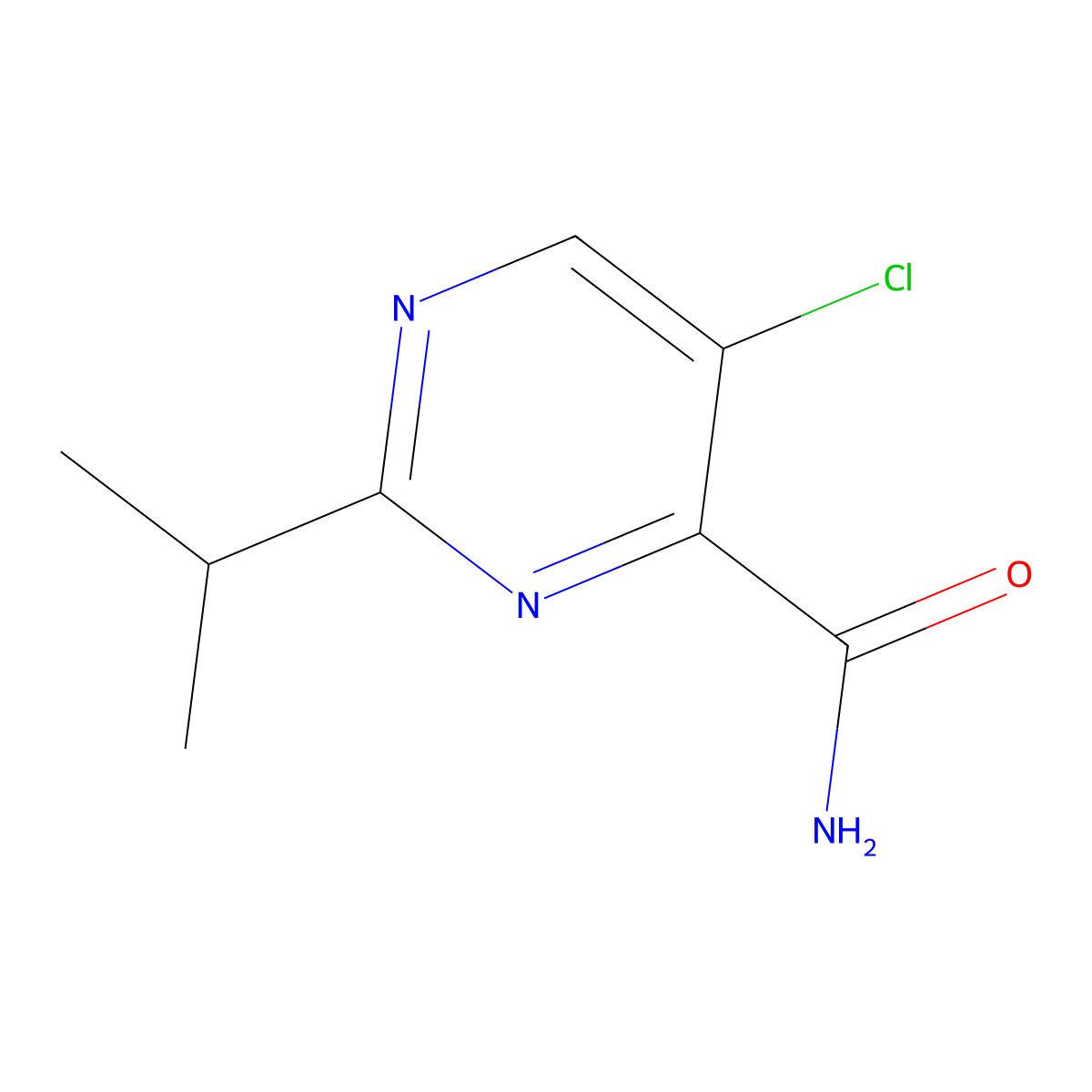 5-Chloro-2-(propan-2-yl)pyrimidine-4-carboxamide molecular structure, CAS 1333872-58-4