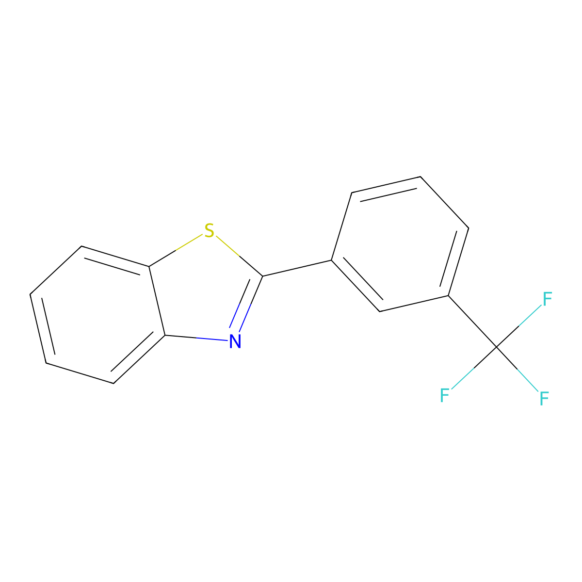 2-[3-(Trifluoromethyl)phenyl]-1,3-benzothiazole molecular structure, CAS 133389-19-2