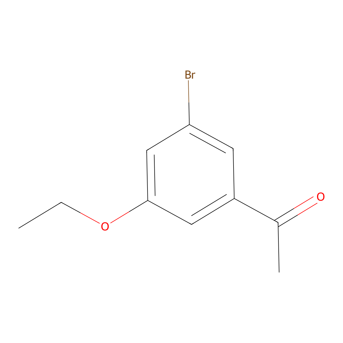 1-(3-Bromo-5-ethoxyphenyl)ethanone molecular structure, CAS 1333896-50-6