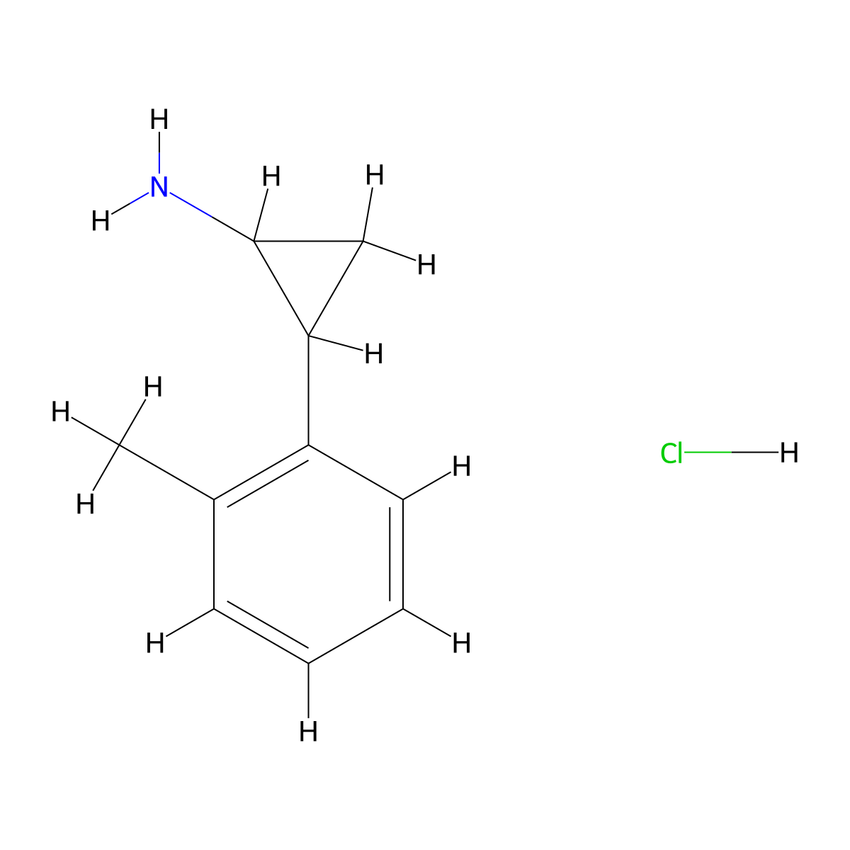 2-(2-Methylphenyl)cyclopropan-1-amine hydrochloride molecular structure, CAS 1333899-68-5