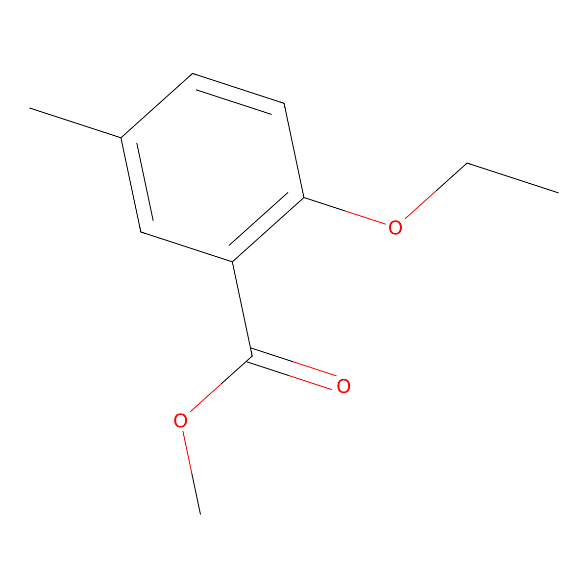 Methyl 2-ethoxy-5-methylbenzoate molecular structure, CAS 13339-05-4