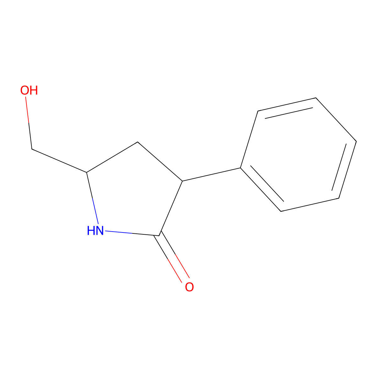 5-(Hydroxymethyl)-3-phenylpyrrolidin-2-one molecular structure, CAS 133390-84-8