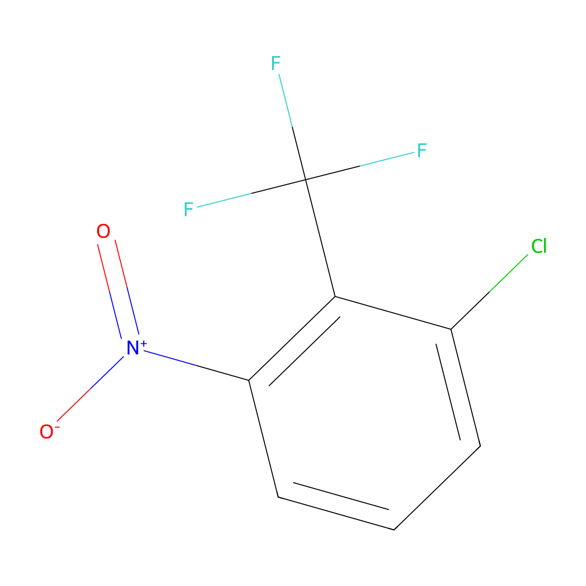 1-Chloro-3-nitro-2-(trifluoromethyl)benzene molecular structure, CAS 133391-58-9