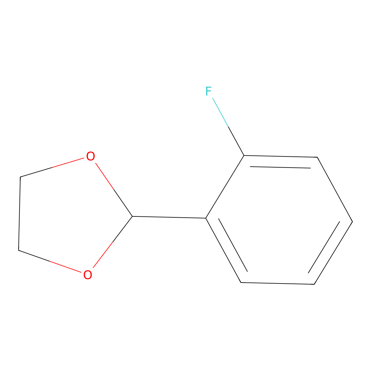 2-(2-Fluorophenyl)-1,3-dioxolane molecular structure, CAS 133393-02-9
