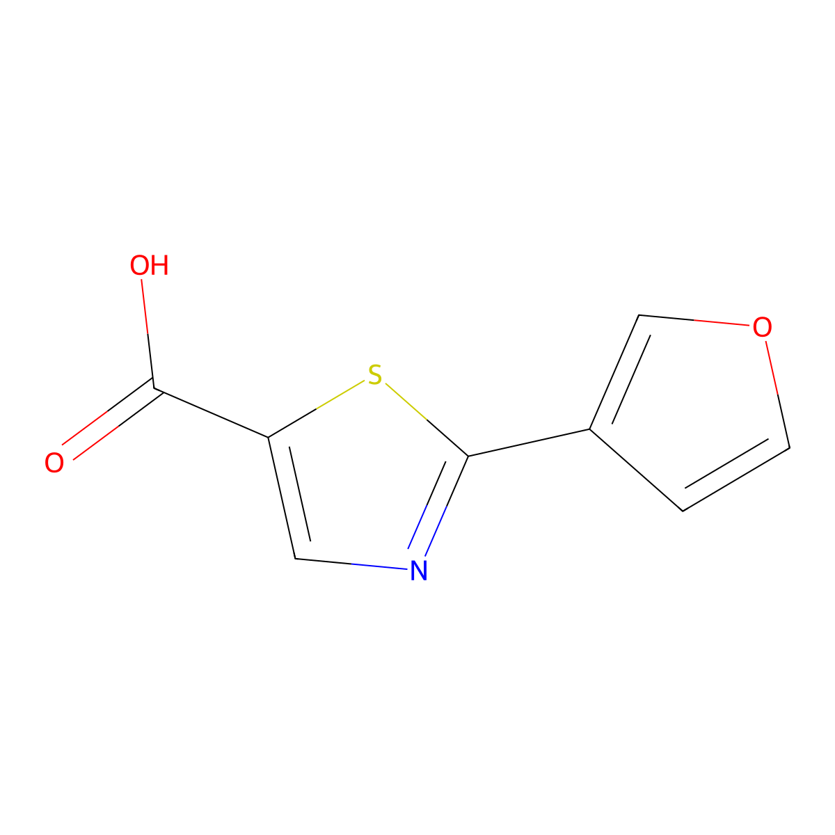 2-(Furan-3-yl)-1,3-thiazole-5-carboxylic acid molecular structure, CAS 1333946-90-9