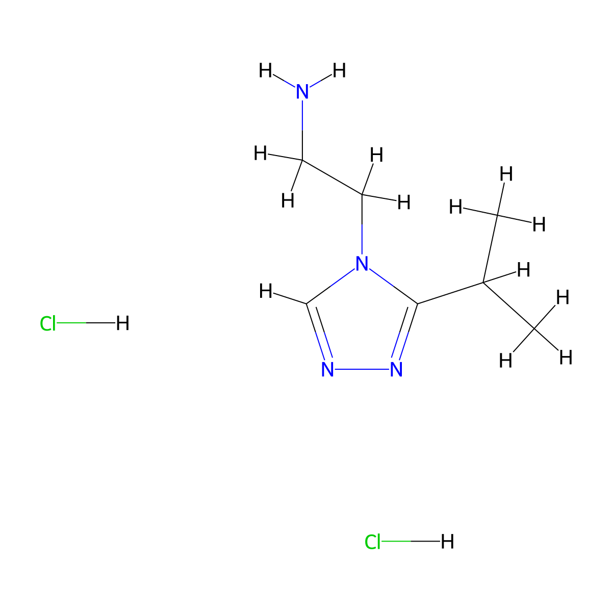 2-[3-(propan-2-yl)-4H-1,2,4-triazol-4-yl]ethan-1-amine dihydrochloride molecular structure, CAS 1333954-67-8
