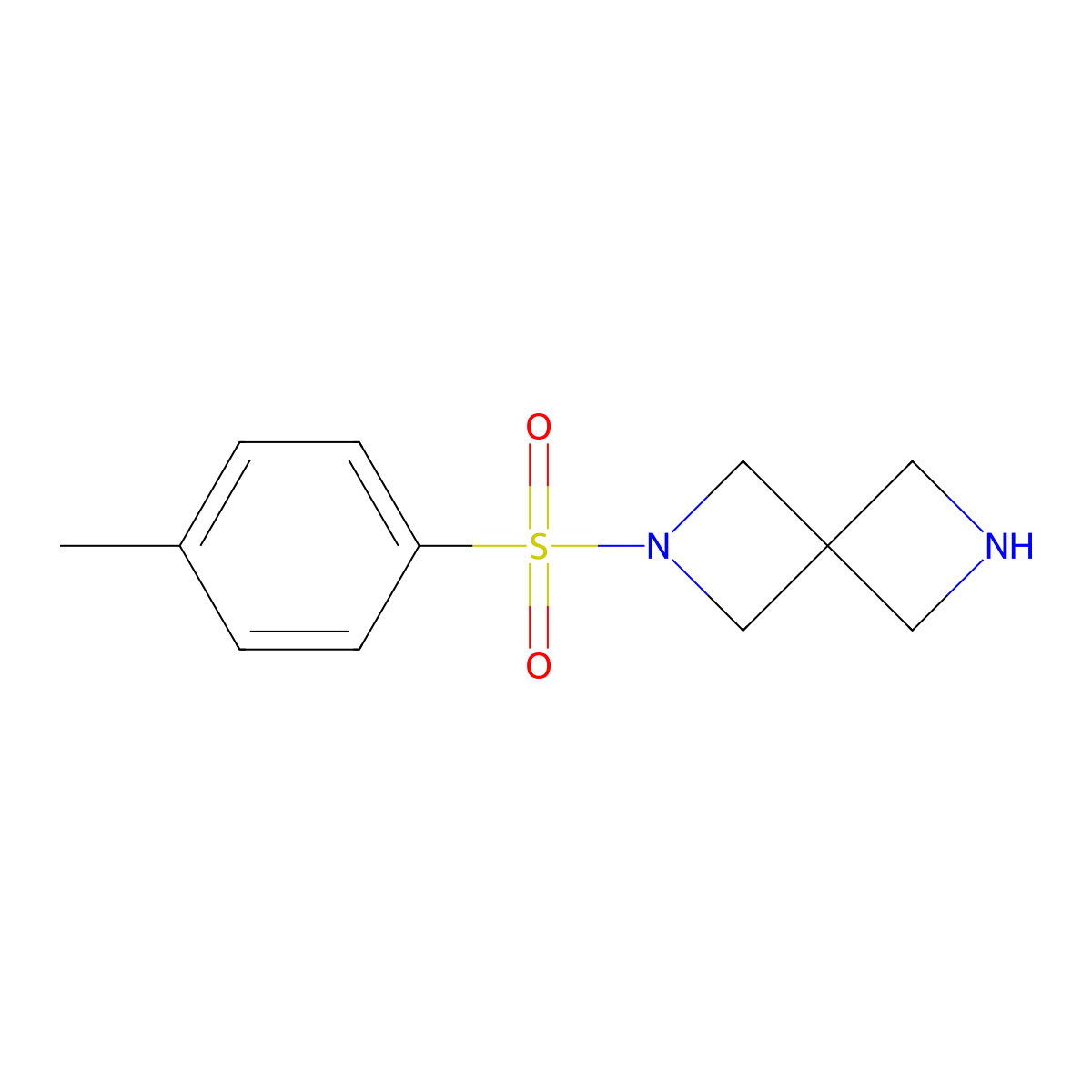 2-Tosyl-2,6-diazaspiro[3.3]heptane molecular structure, CAS 1333960-25-0