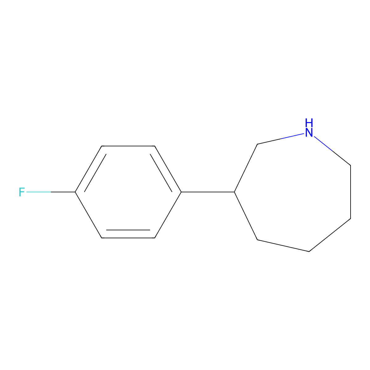 3-(4-Fluorophenyl)azepane molecular structure, CAS 1333960-50-1
