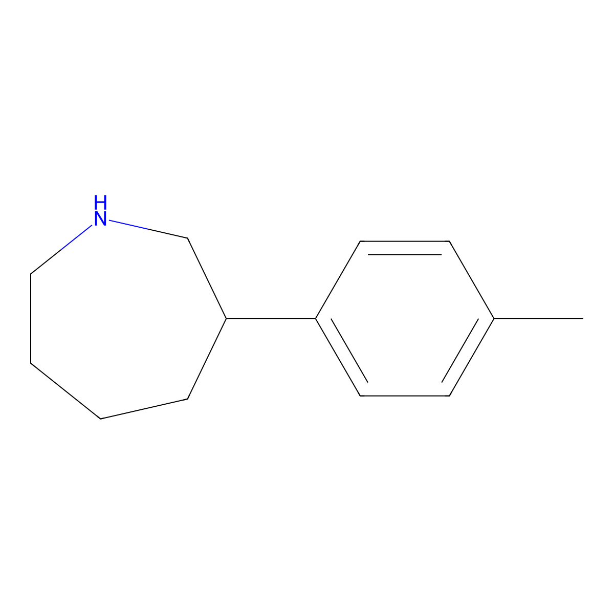 3-(4-Methylphenyl)azepane molecular structure, CAS 1333960-62-5