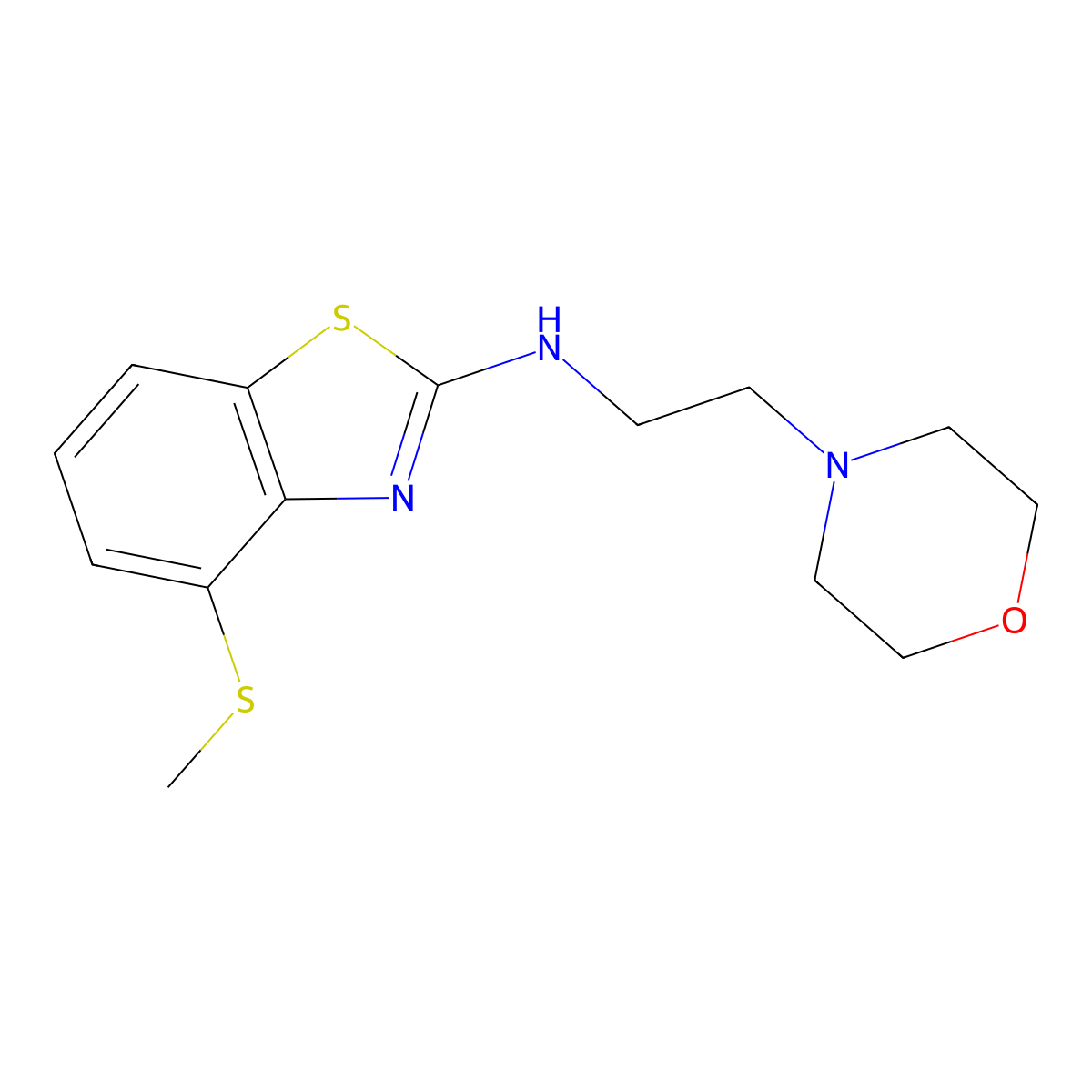 4-(methylthio)-N-(2-morpholinoethyl)benzo[d]thiazol-2-amine molecular structure, CAS 1333960-75-0