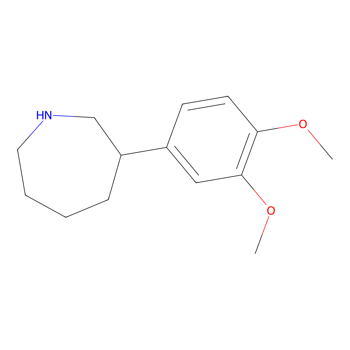 3-(3,4-Dimethoxyphenyl)azepane molecular structure, CAS 1333960-89-6