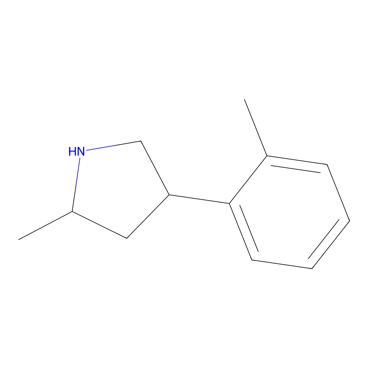 2-Methyl-4-(2-methylphenyl)pyrrolidine molecular structure, CAS 1333969-03-1