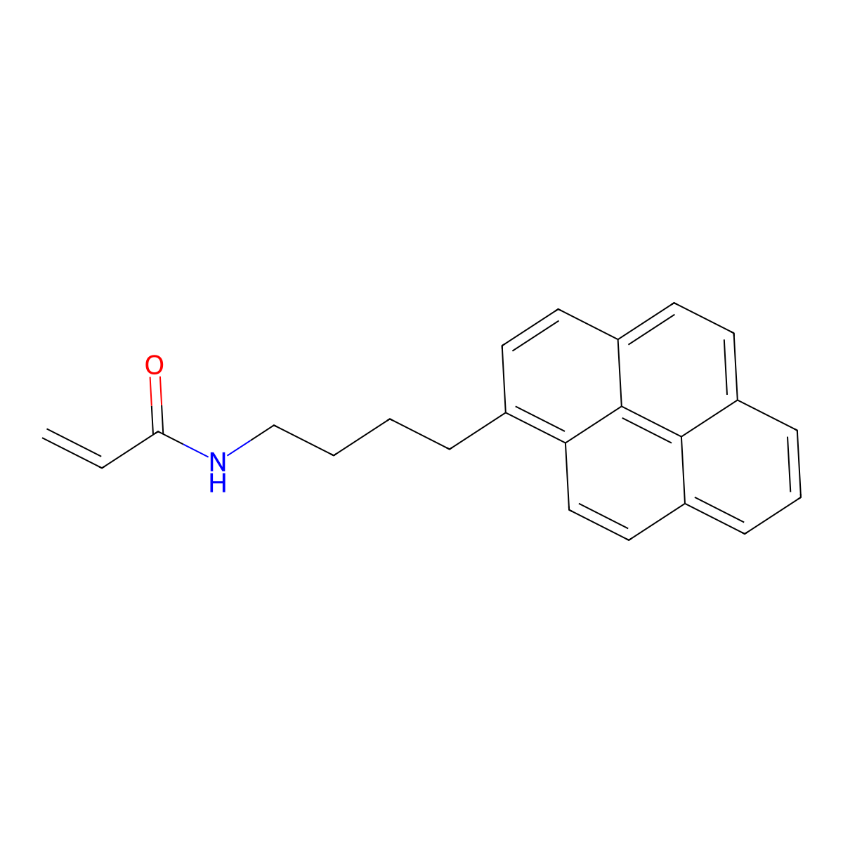 N-Acryloyl-1-pyrenebutylamine molecular structure, CAS 133399-57-2