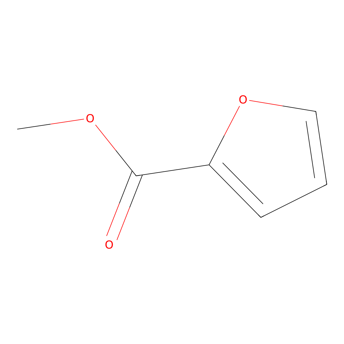 Methyl 2-furoate molecular structure, CAS 1334-76-5
