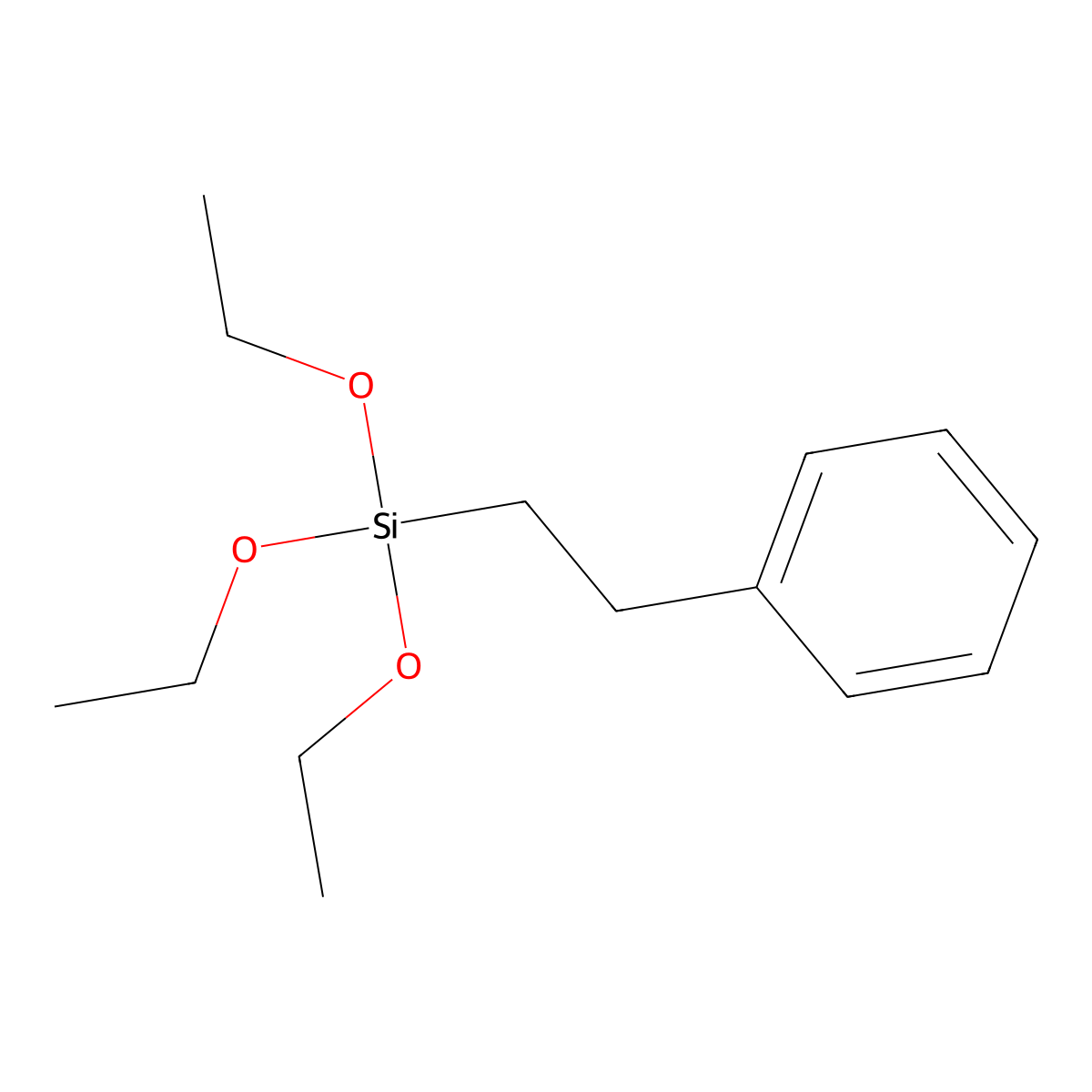 Phenethyltriethoxysilane molecular structure, CAS 13340-46-0