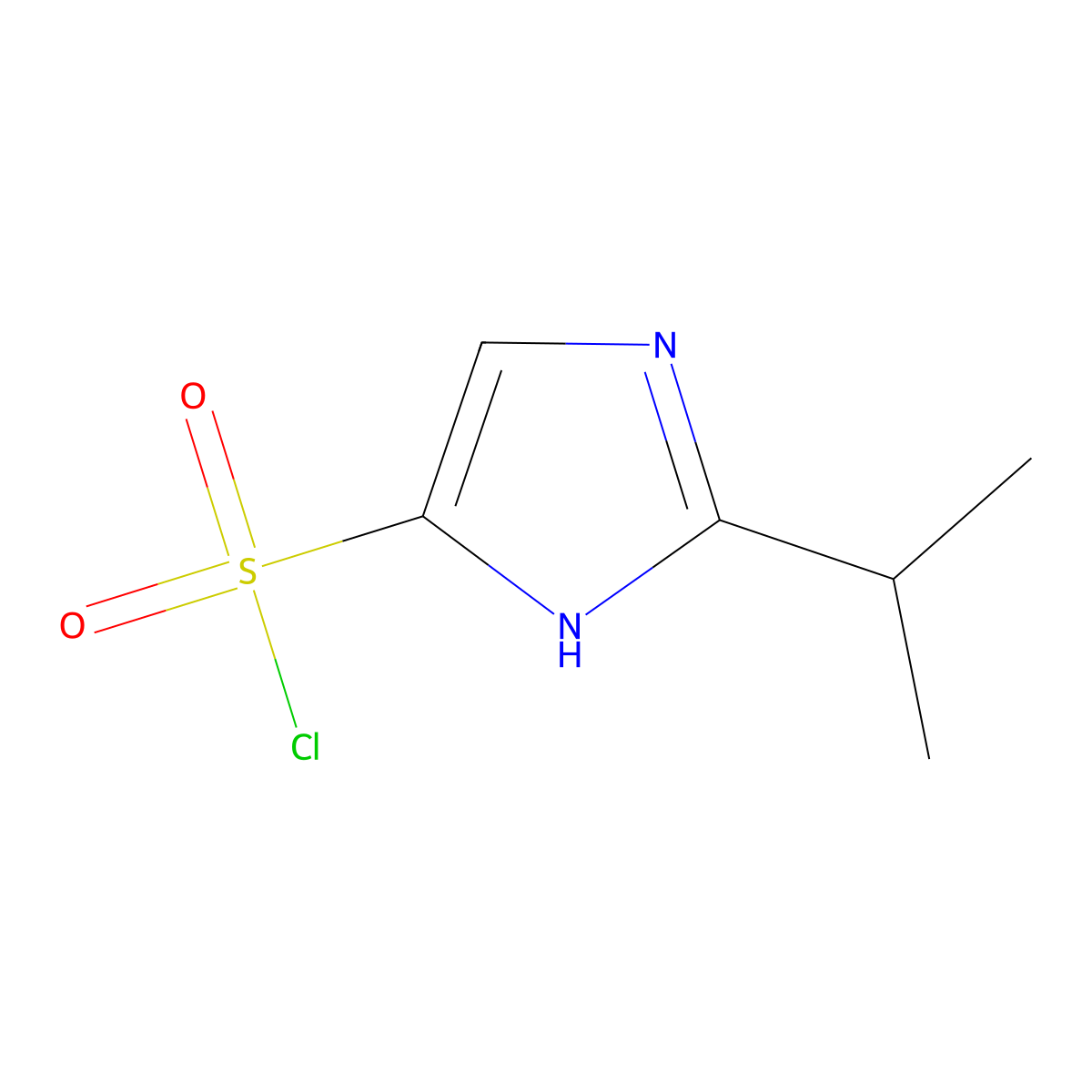 2-(propan-2-yl)-1H-imidazole-4-sulfonyl chloride molecular structure, CAS 1334000-30-4