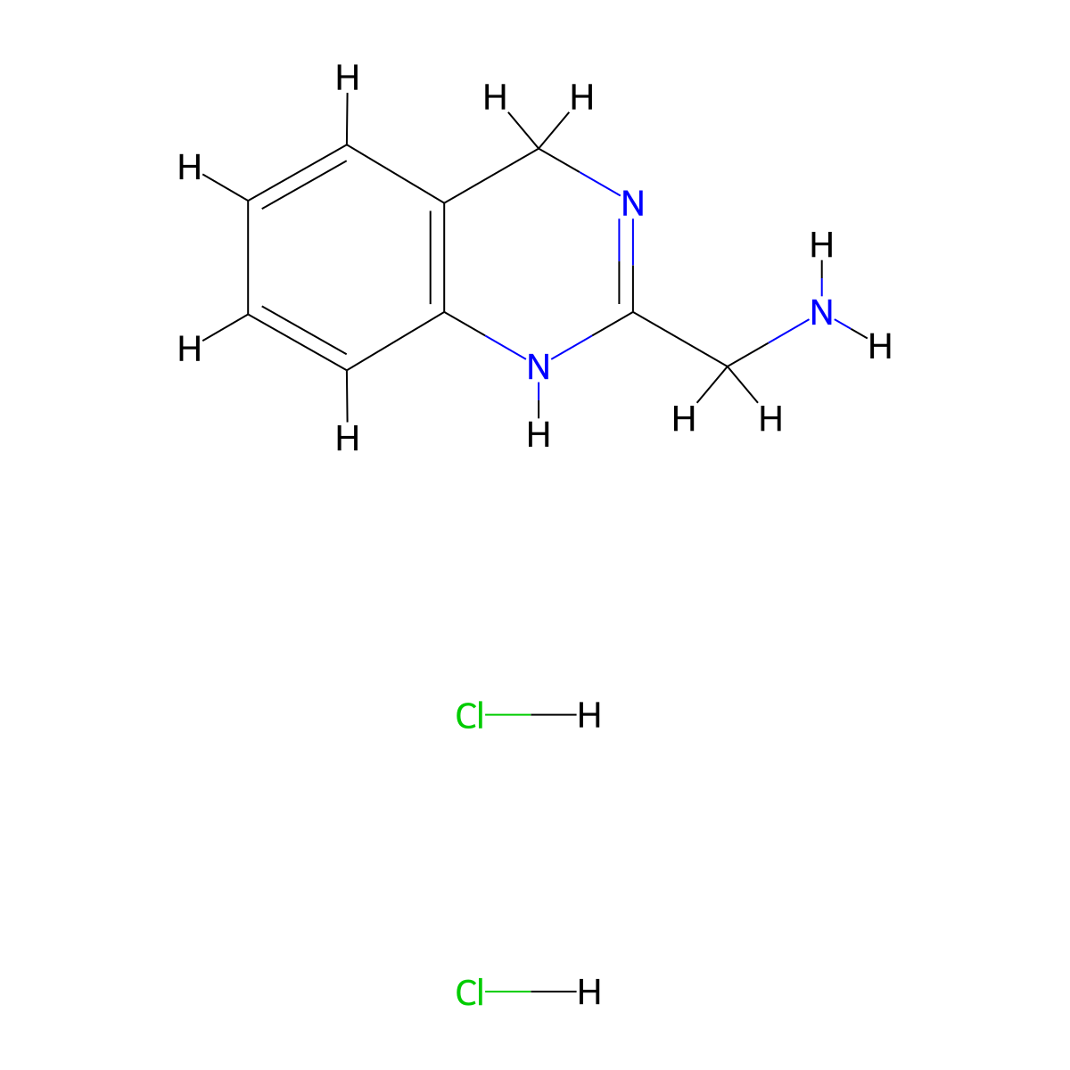 3,4-Dihydroquinazolin-2-ylmethanamine dihydrochloride molecular structure, CAS 1334013-89-6