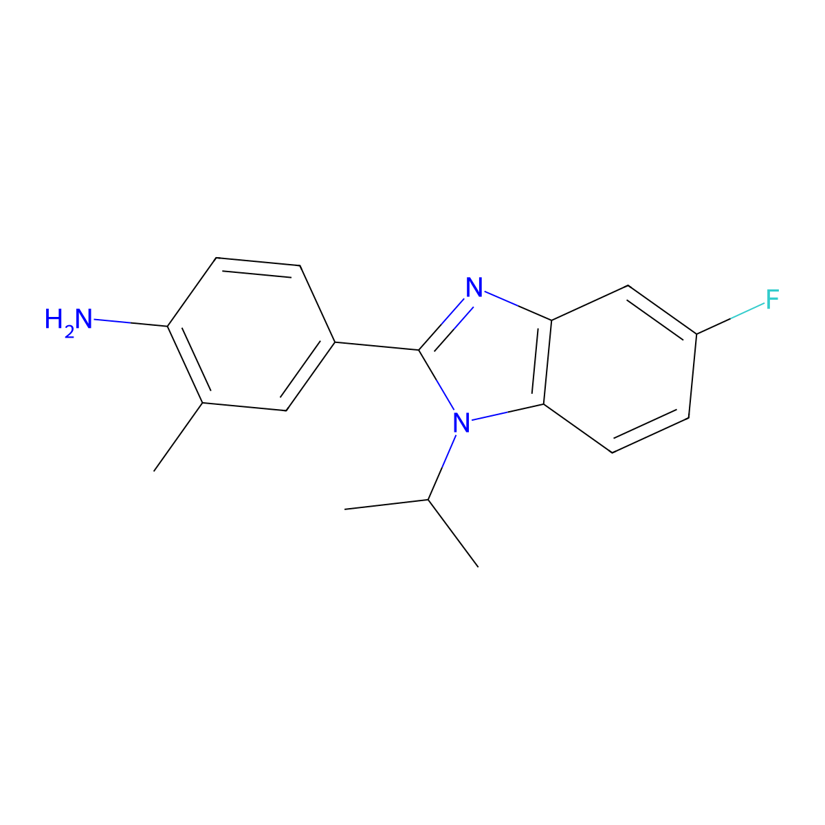 4-[5-fluoro-1-(propan-2-yl)-2,3-dihydro-1H-1,3-benzodiazol-2-ylidene]-2-methylcyclohexa-2,5-dien-1-imine molecular structure, CAS 1334027-08-5