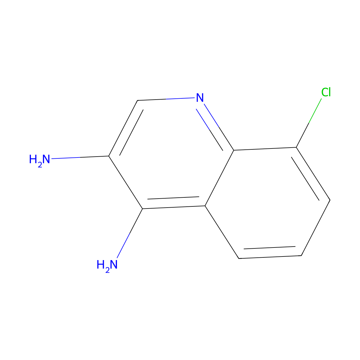 8-Chloroquinoline-3,4-diamine molecular structure, CAS 133405-79-5