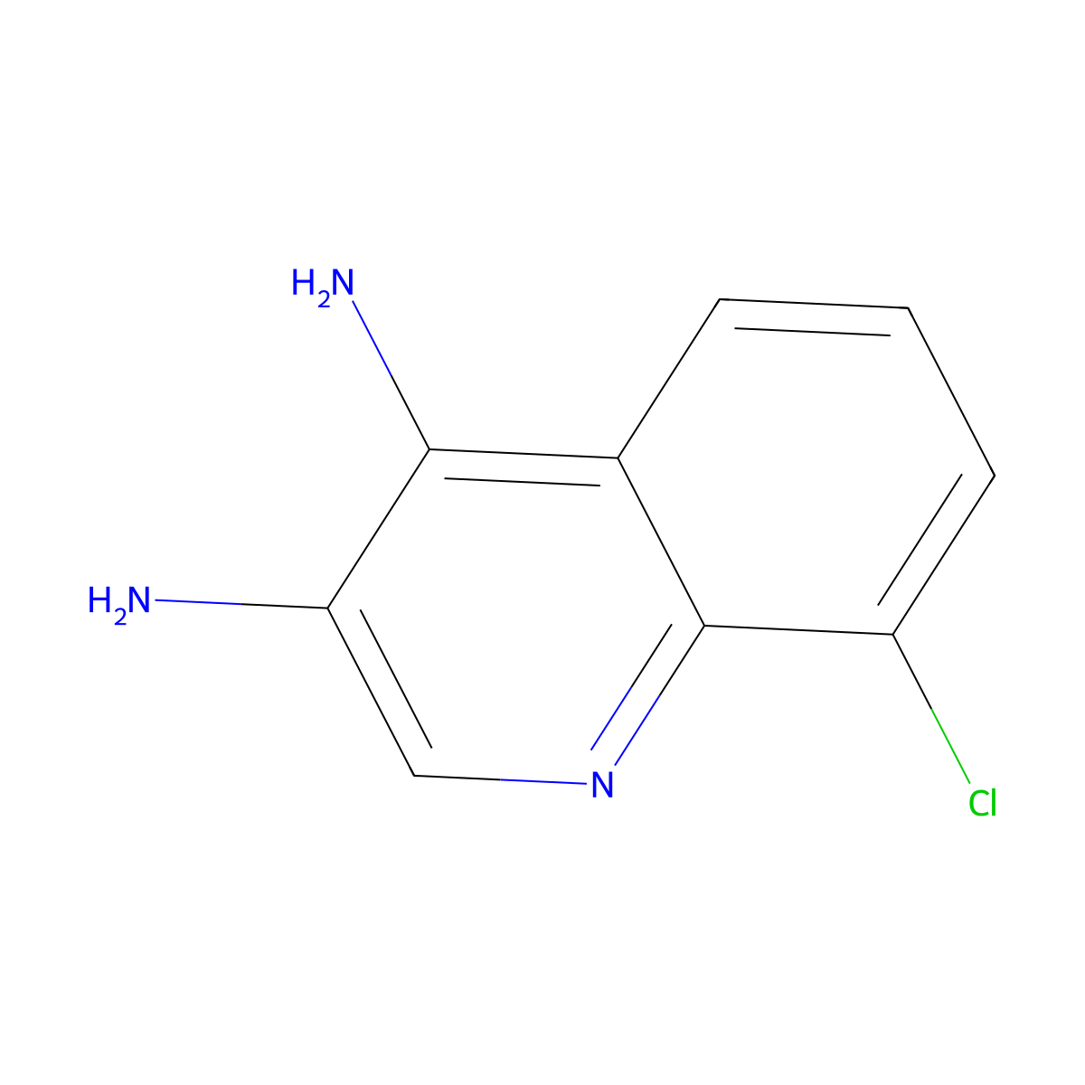 8-Chloroquinoline-3,4-diamine molecular structure, CAS 133405-79-5