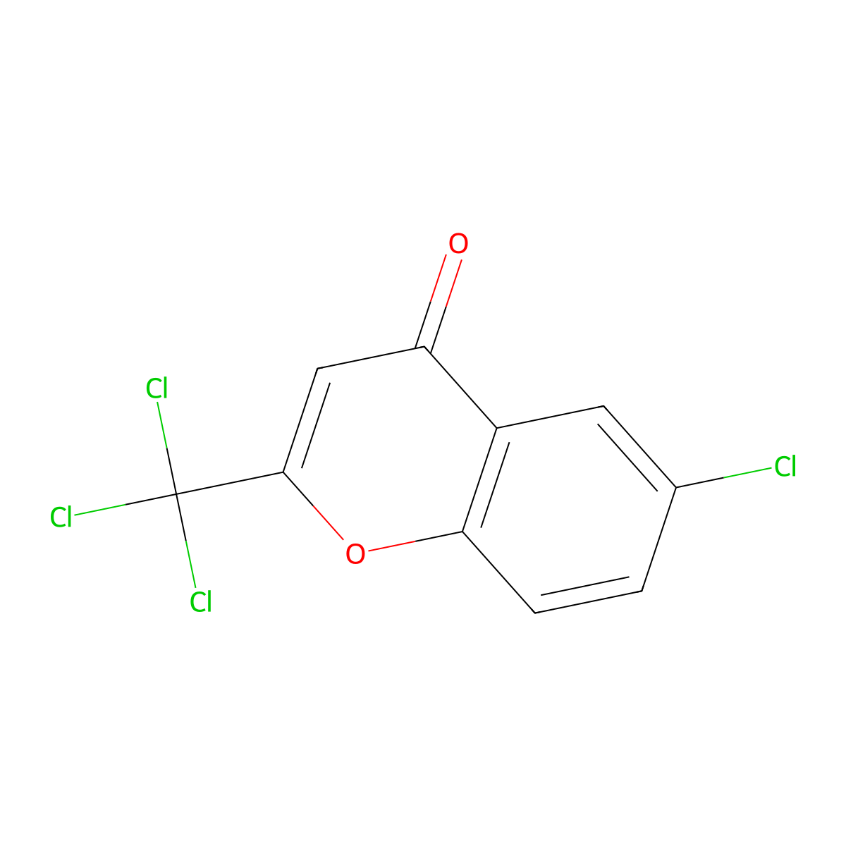 6-chloro-2-(trichloromethyl)-4H-chromen-4-one molecular structure, CAS 133406-29-8
