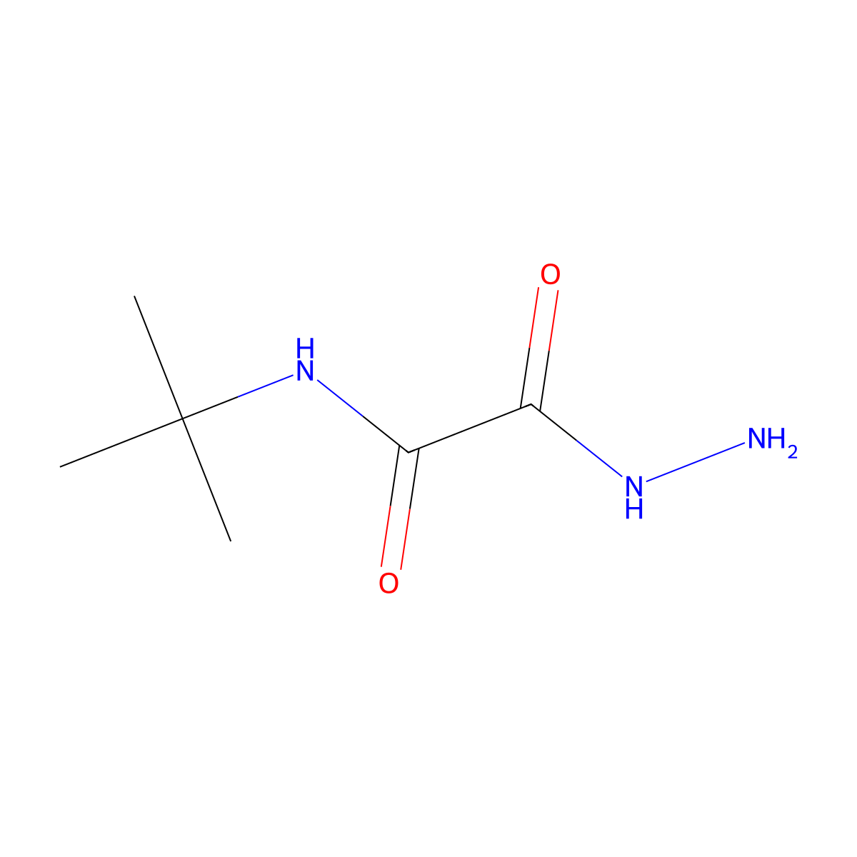 N-tert-butyl-2-hydrazinyl-2-oxoacetamide molecular structure, CAS 133408-14-7