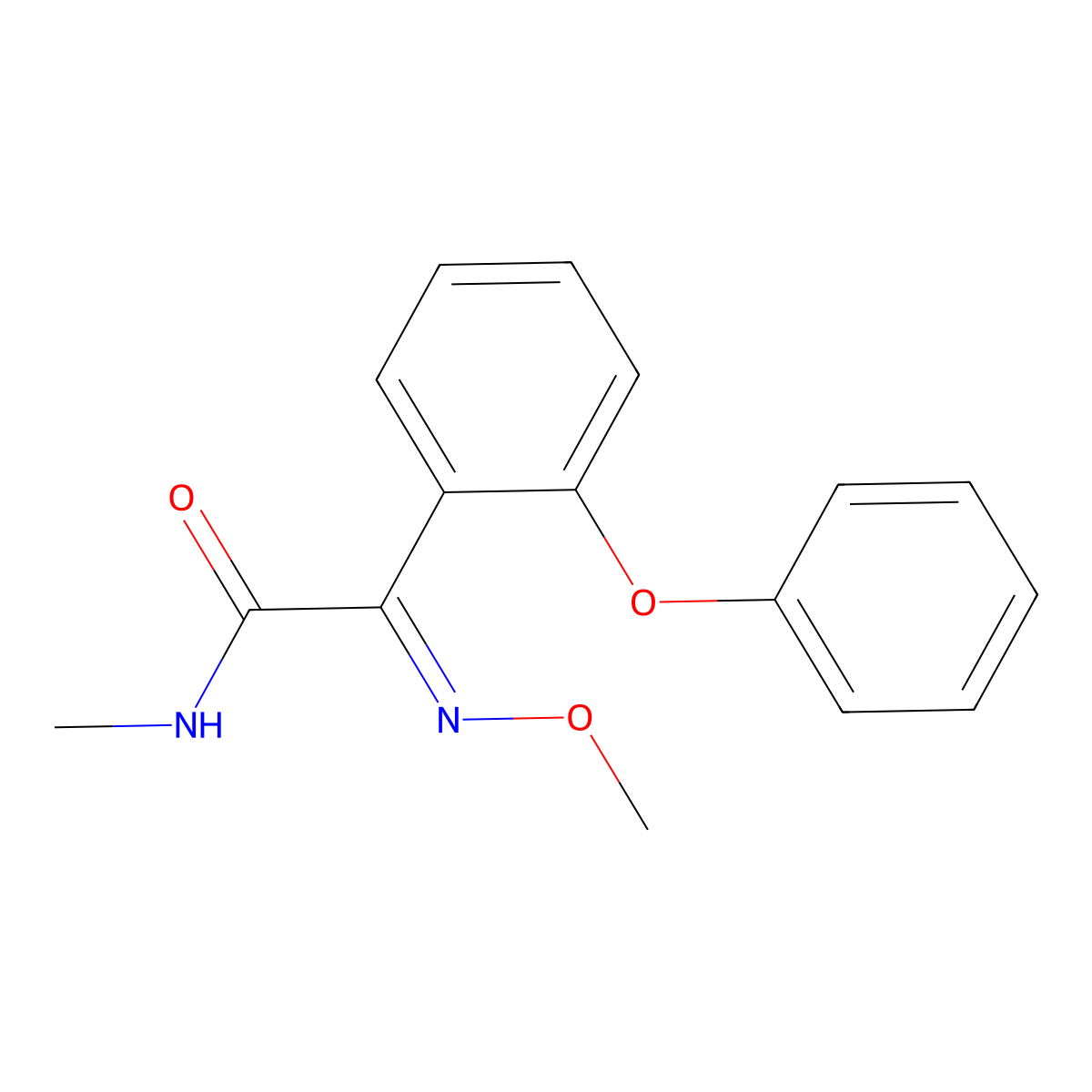 (2E)-2-methoxyimino-N-methyl-2-(2-phenoxyphenyl)acetamide molecular structure, CAS 133408-50-1
