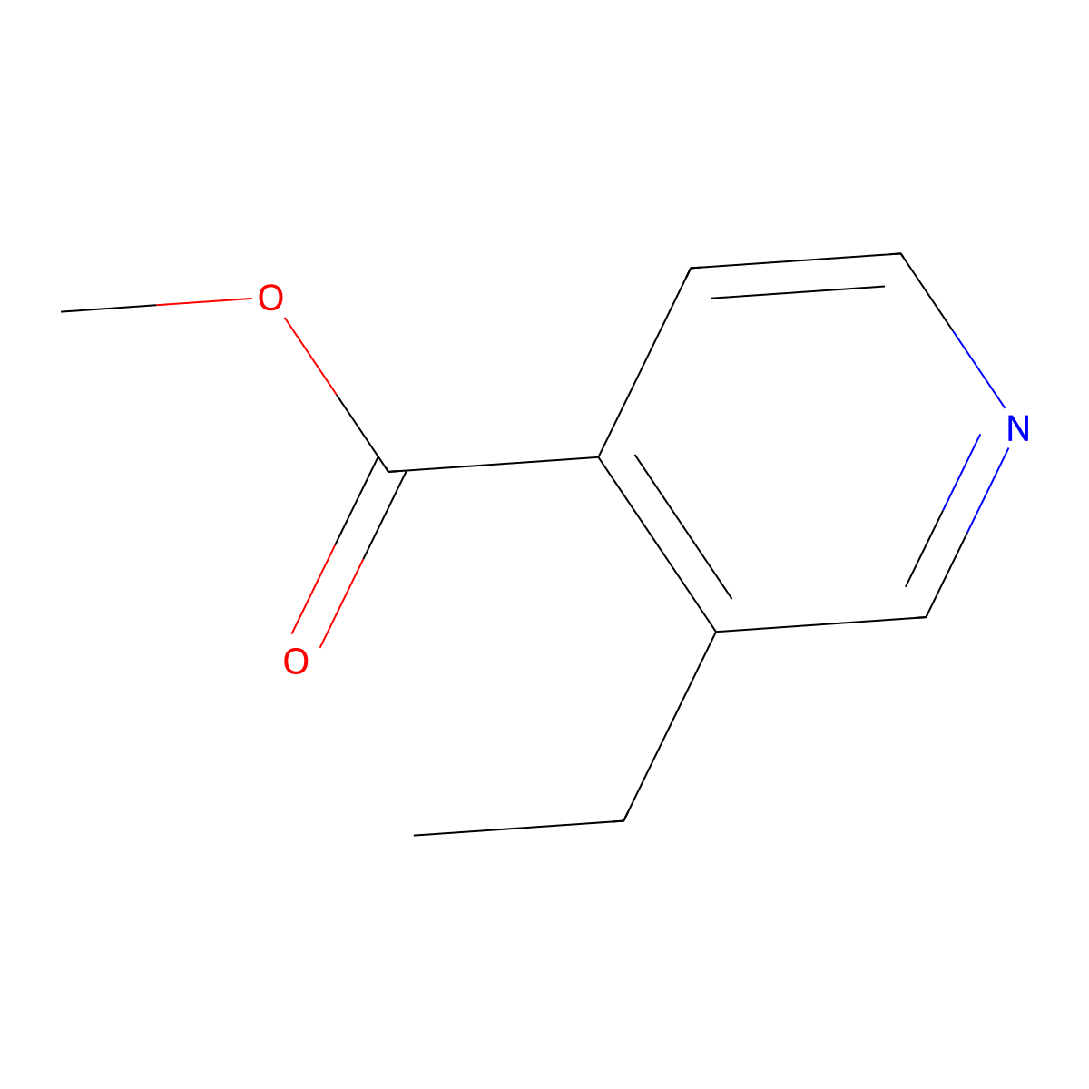 Methyl 3-ethylpyridine-4-carboxylate molecular structure, CAS 13341-16-7