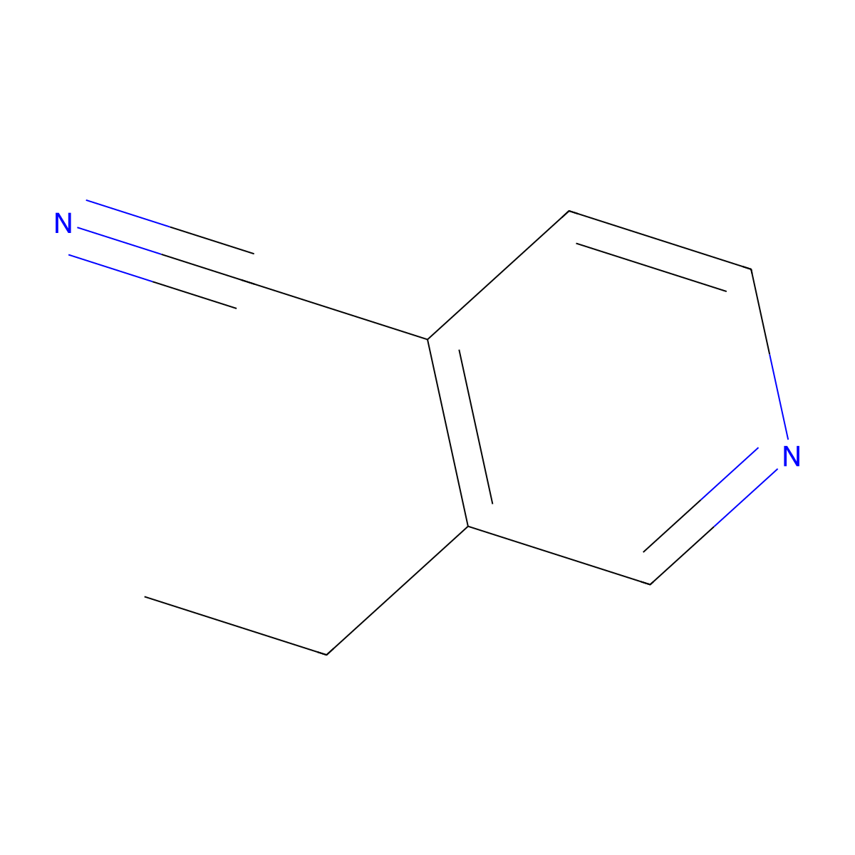 3-Ethylpyridine-4-carbonitrile molecular structure, CAS 13341-18-9