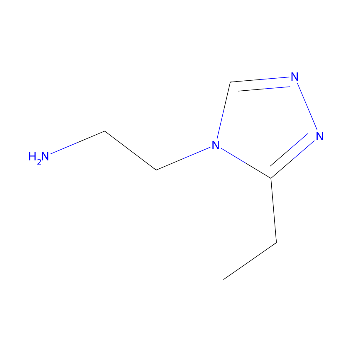 2-(3-ethyl-4H-1,2,4-triazol-4-yl)ethan-1-amine molecular structure, CAS 1334101-55-1