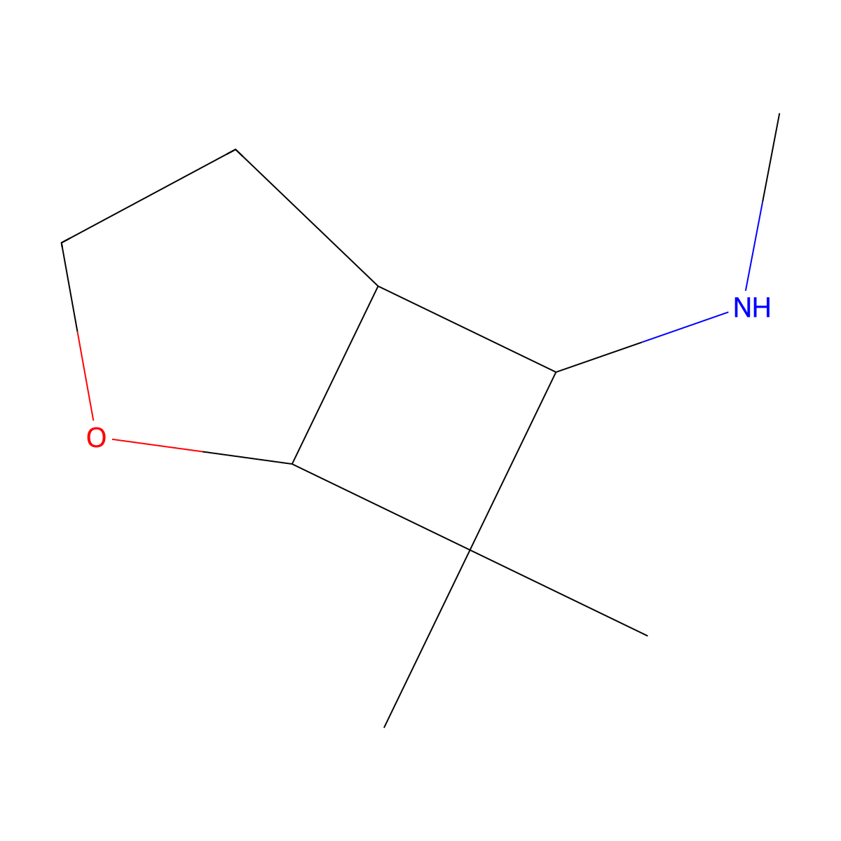 N,7,7-trimethyl-2-oxabicyclo[3.2.0]heptan-6-amine molecular structure, CAS 1334102-39-4