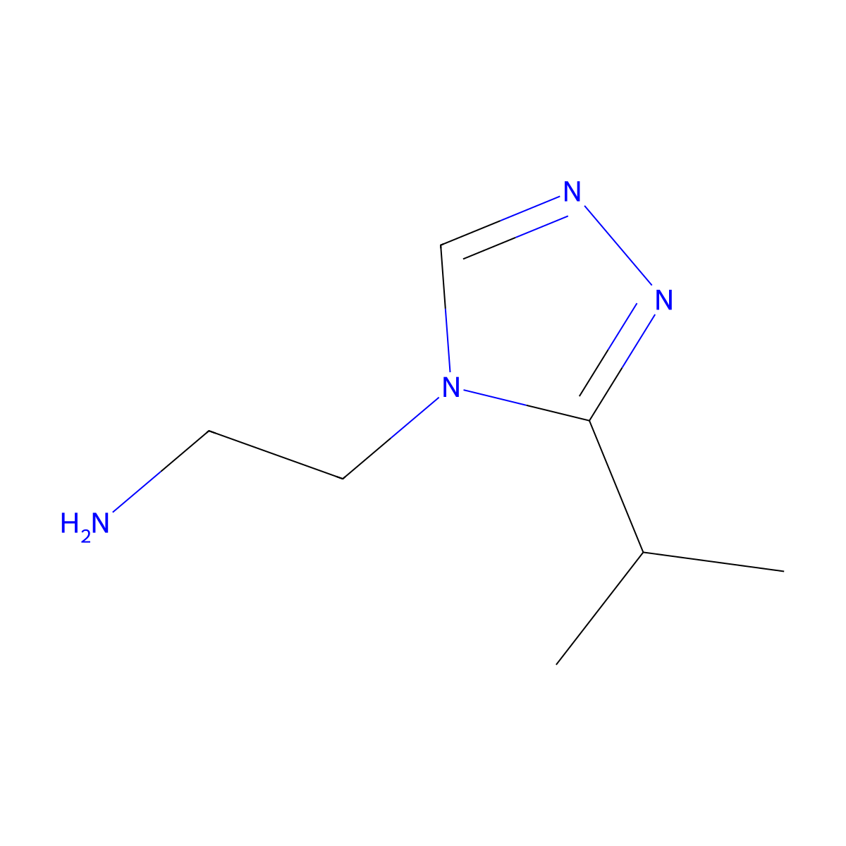 2-[3-(propan-2-yl)-4H-1,2,4-triazol-4-yl]ethan-1-amine molecular structure, CAS 1334103-36-4