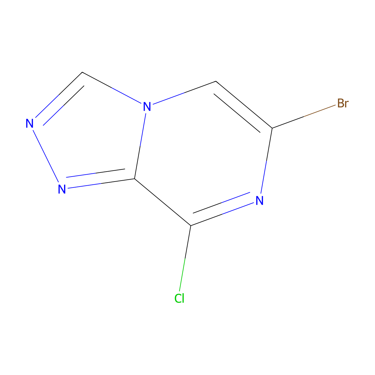 6-Bromo-8-chloro-[1,2,4]triazolo[4,3-A]pyrazine molecular structure, CAS 1334135-75-9