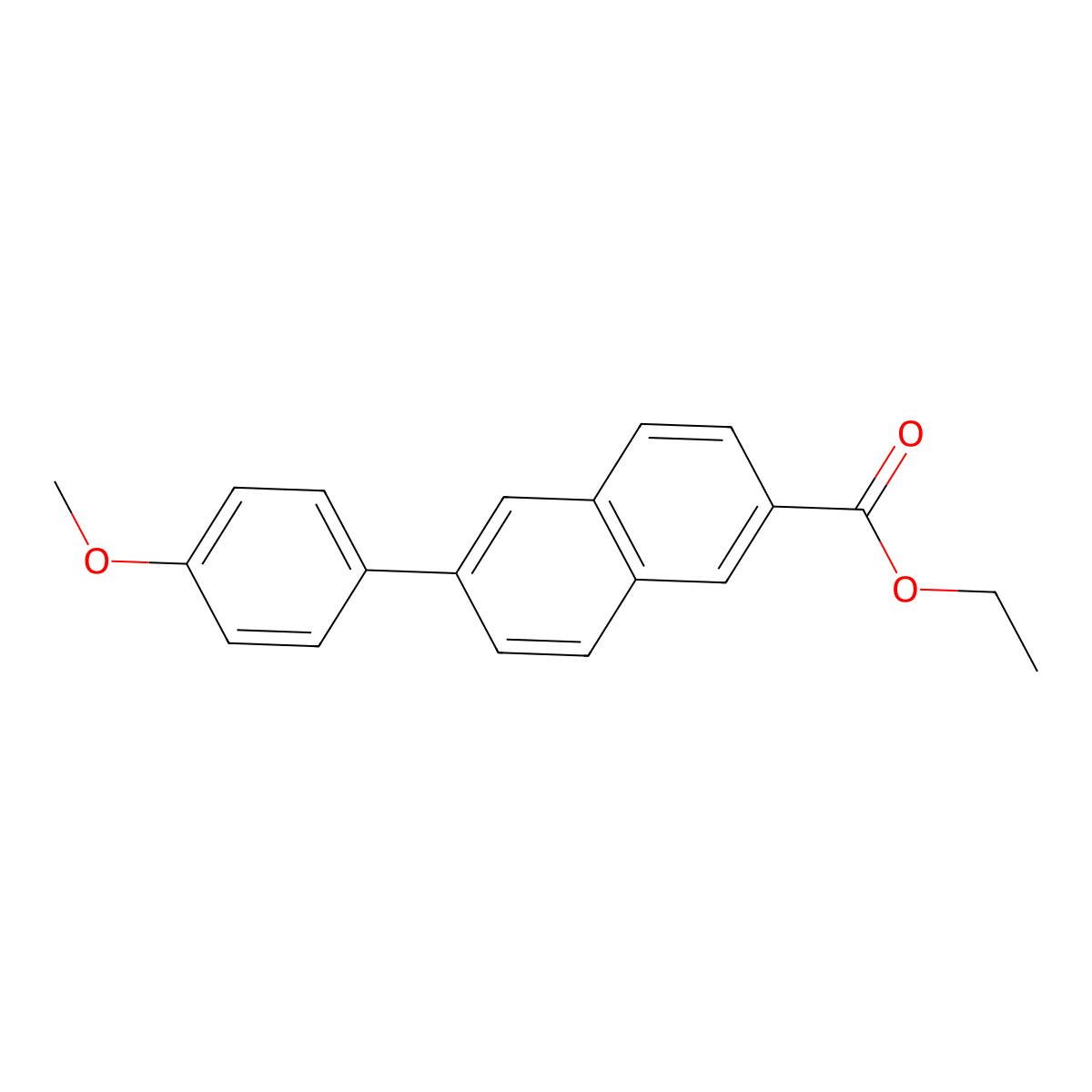 Ethyl 6-(4-methoxyphenyl)-2-naphthoate molecular structure, CAS 1334137-82-4