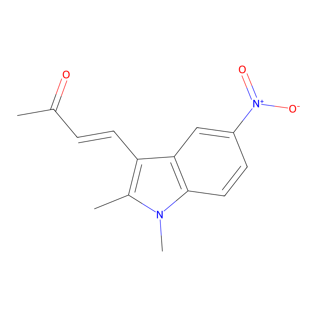 4-(1,2-Dimethyl-5-nitro-1H-indol-3-yl)but-3-en-2-one molecular structure, CAS 133414-98-9