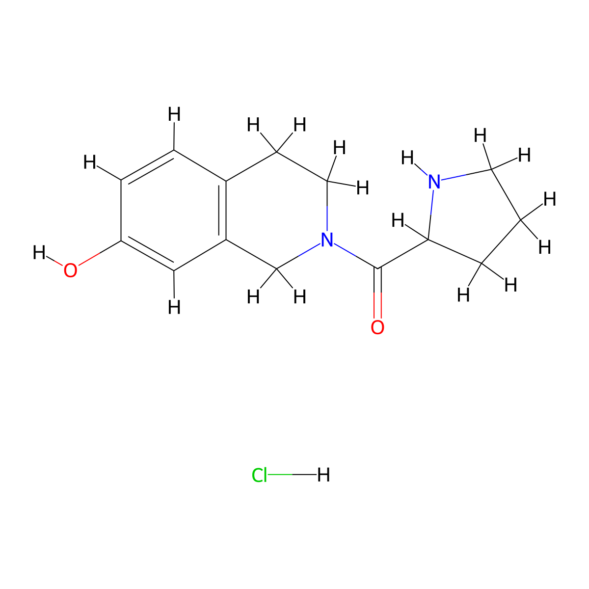 2-(Pyrrolidine-2-carbonyl)-1,2,3,4-tetrahydroisoquinolin-7-ol hydrochloride molecular structure, CAS 1334145-92-4