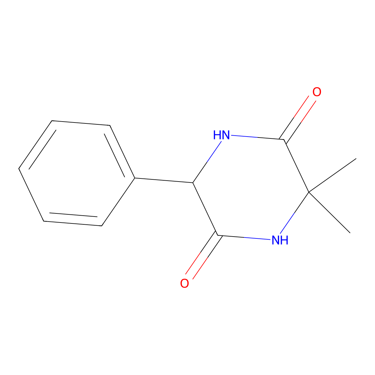 3,3-Dimethyl-6-phenylpiperazine-2,5-dione molecular structure, CAS 1334145-96-8