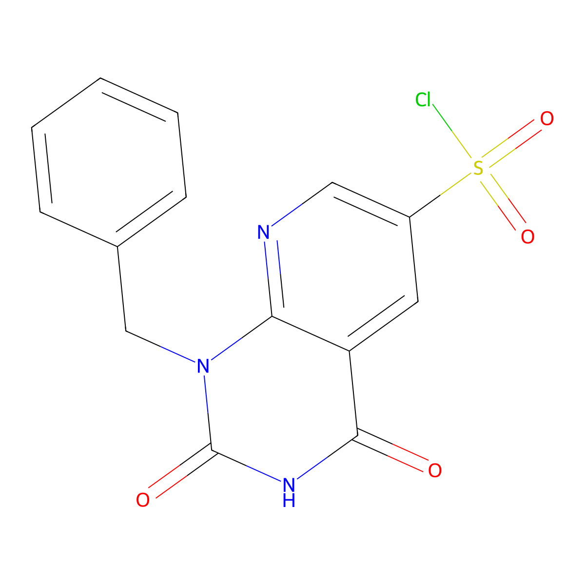 1-Benzyl-2,4-dioxo-1,2,3,4-tetrahydropyrido[2,3-d]pyrimidine-6-sulfonyl chloride molecular structure, CAS 1334145-97-9