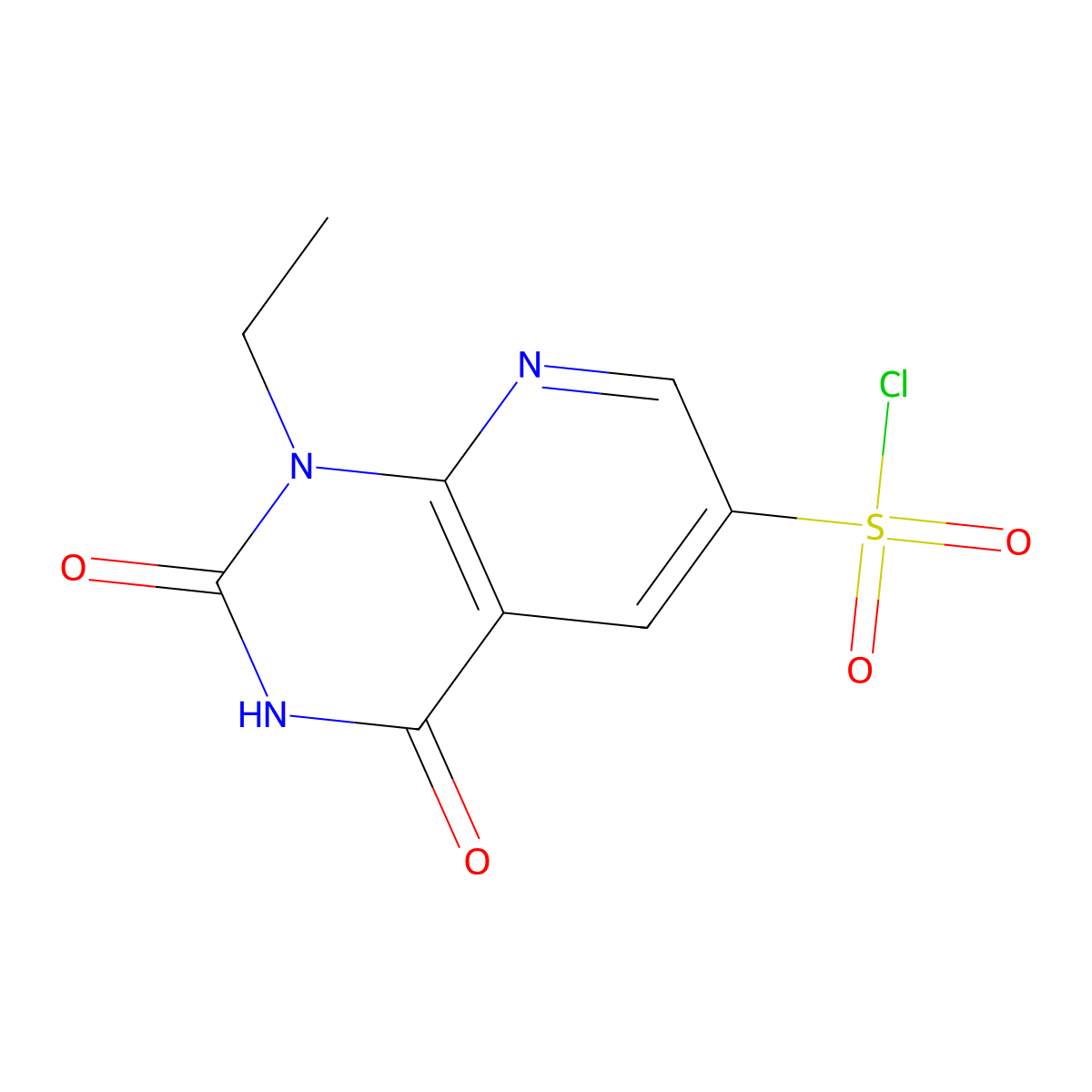 1-ethyl-2,4-dioxo-1H,2H,3H,4H-pyrido[2,3-d]pyrimidine-6-sulfonyl chloride molecular structure, CAS 1334146-01-8