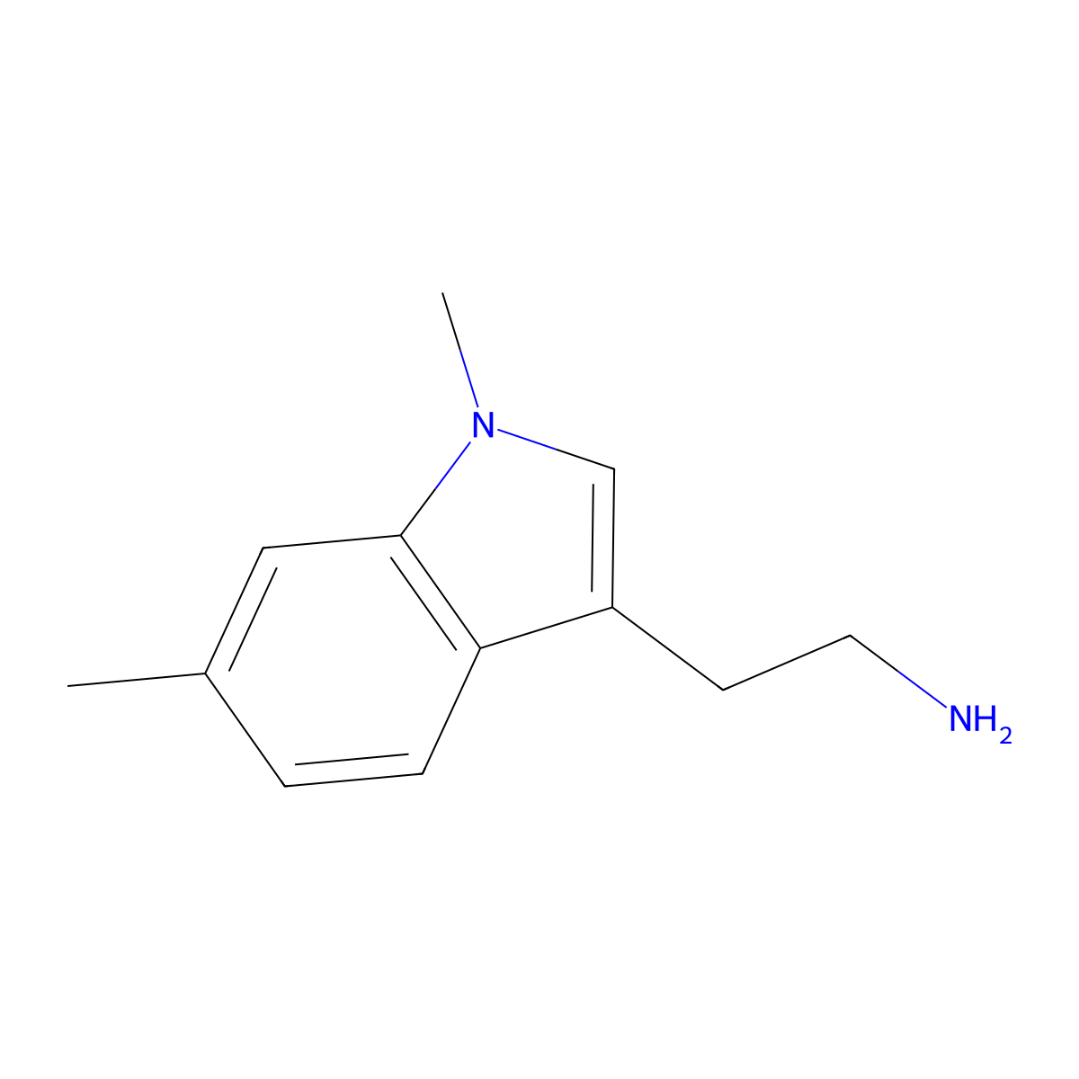 2-(1,6-dimethyl-1H-indol-3-yl)ethan-1-amine molecular structure, CAS 1334146-07-4