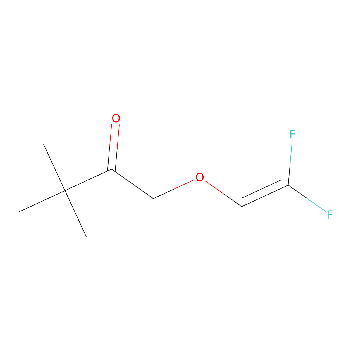1-[(2,2-Difluoroethenyl)oxy]-3,3-dimethylbutan-2-one molecular structure, CAS 1334146-21-2
